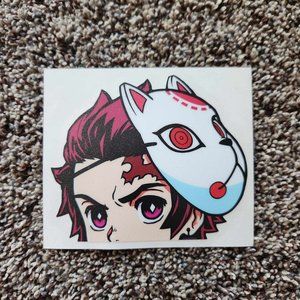 Demon Slayer Tanjiro Decal Sticker (Approx 4.5" wide) Bam Box exclusive
